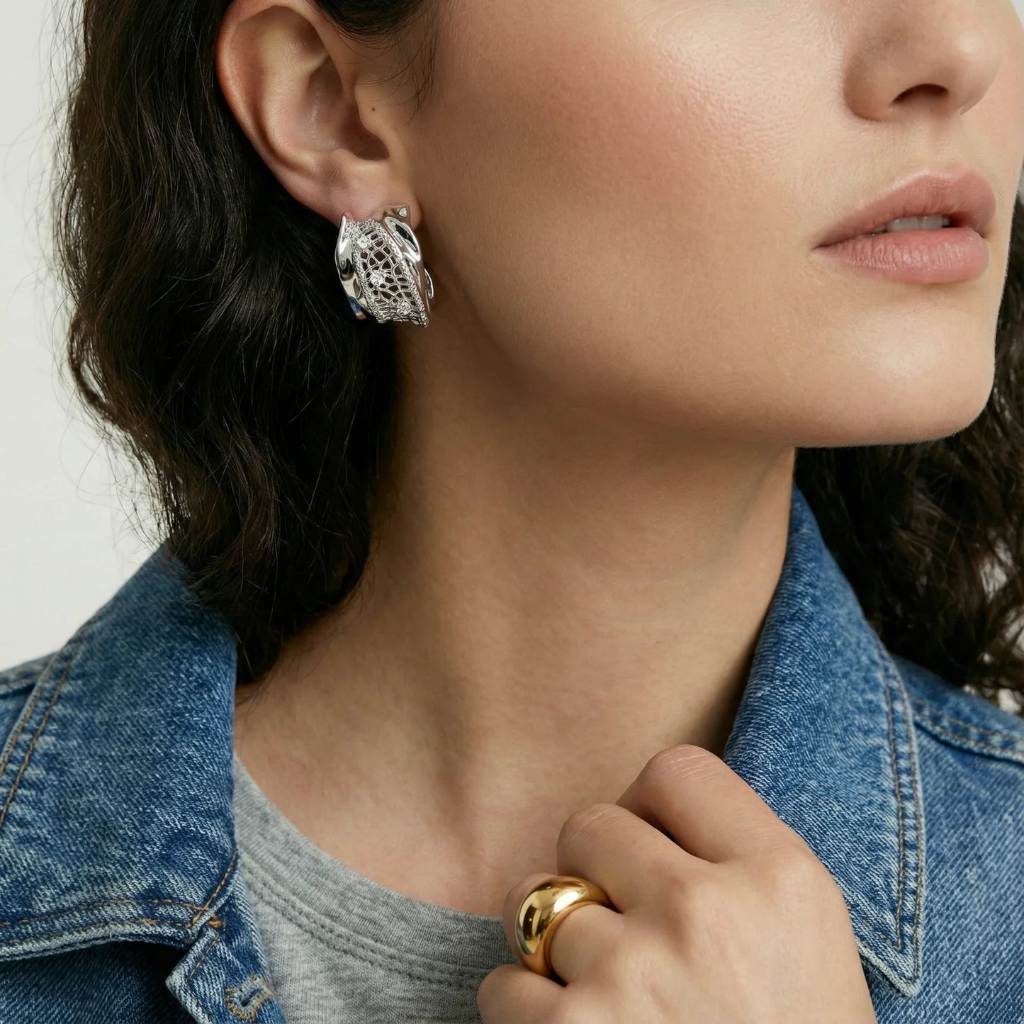Mesh Luxe Hoops - Starzzyco