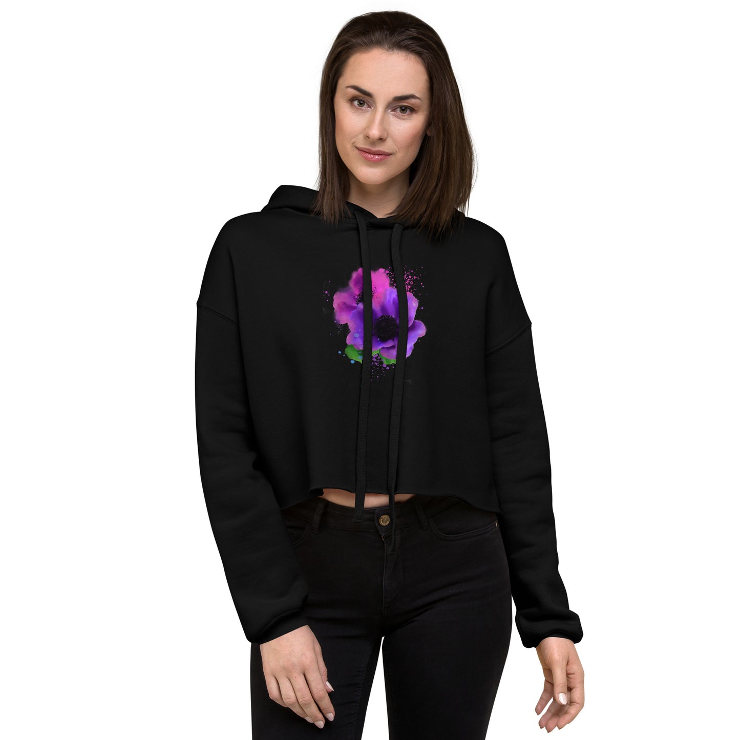 Paint a Flower For me Crop Hoodie - Starzzyco