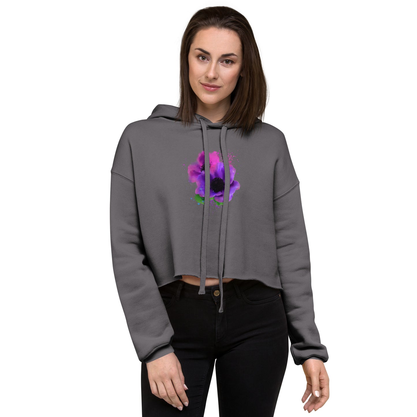 Paint a Flower For me Crop Hoodie - Starzzyco