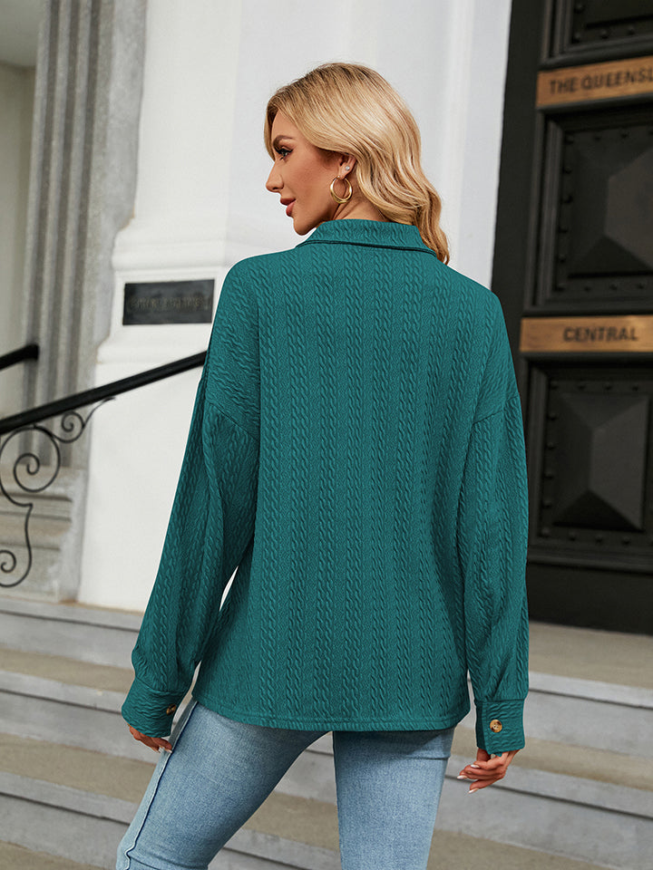 Collared Neck Buttoned Shirt - Starzzyco