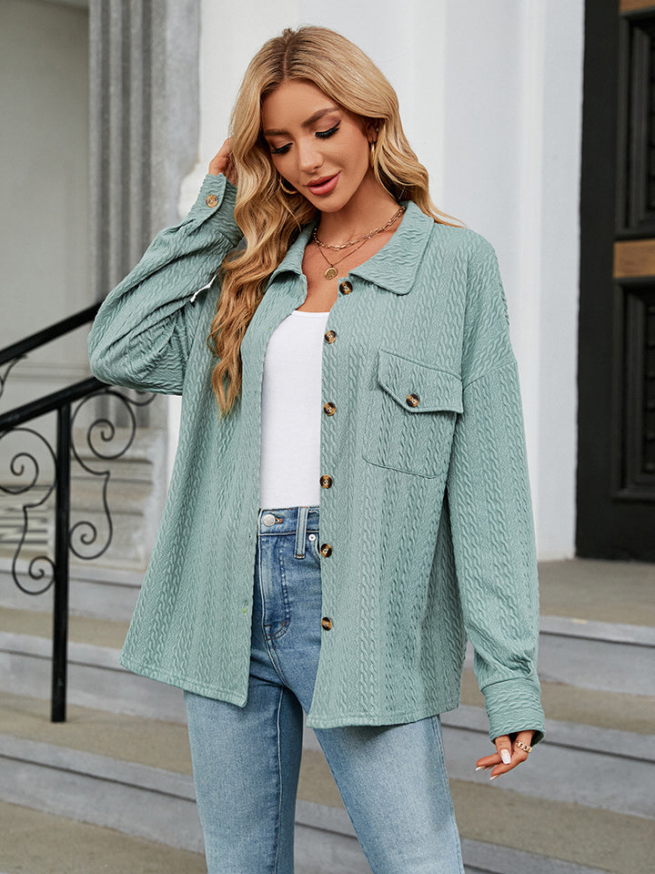 Collared Neck Buttoned Shirt - Starzzyco