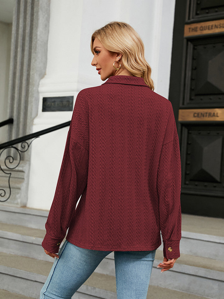 Collared Neck Buttoned Shirt - Starzzyco