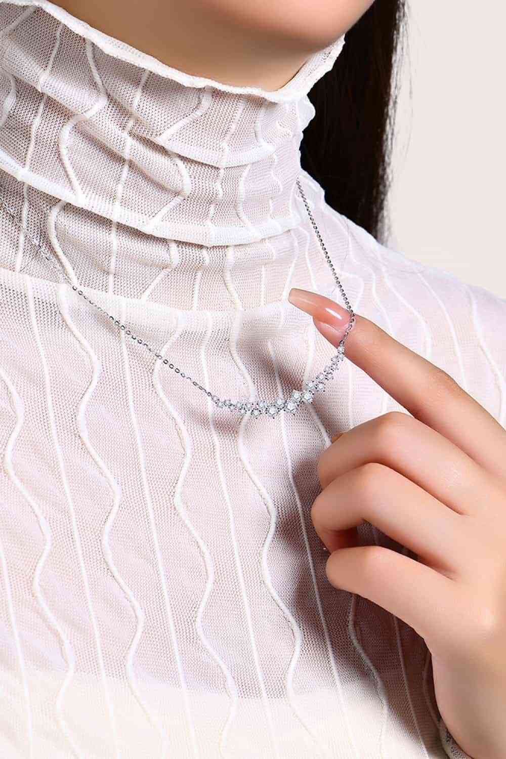 1.64 Carat Moissanite 925 Sterling Silver Necklace - Starzzyco