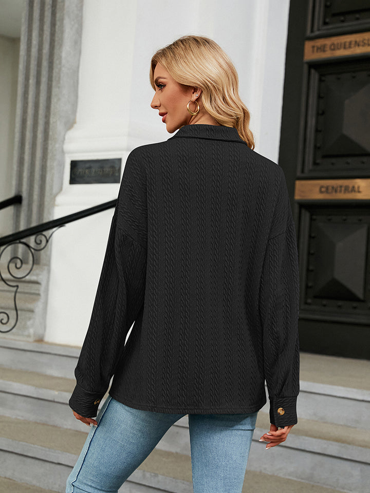 Collared Neck Buttoned Shirt - Starzzyco