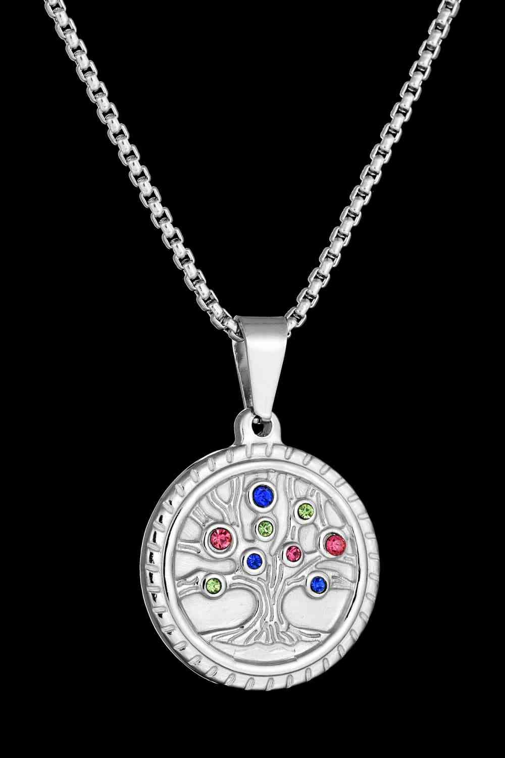 Stainless String Tree Shell Pendant Necklace - Starzzyco