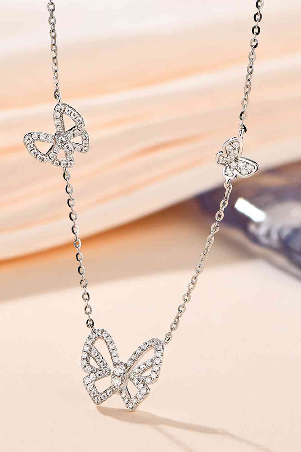 Moissanite Butterfly Shape Necklace - Starzzyco