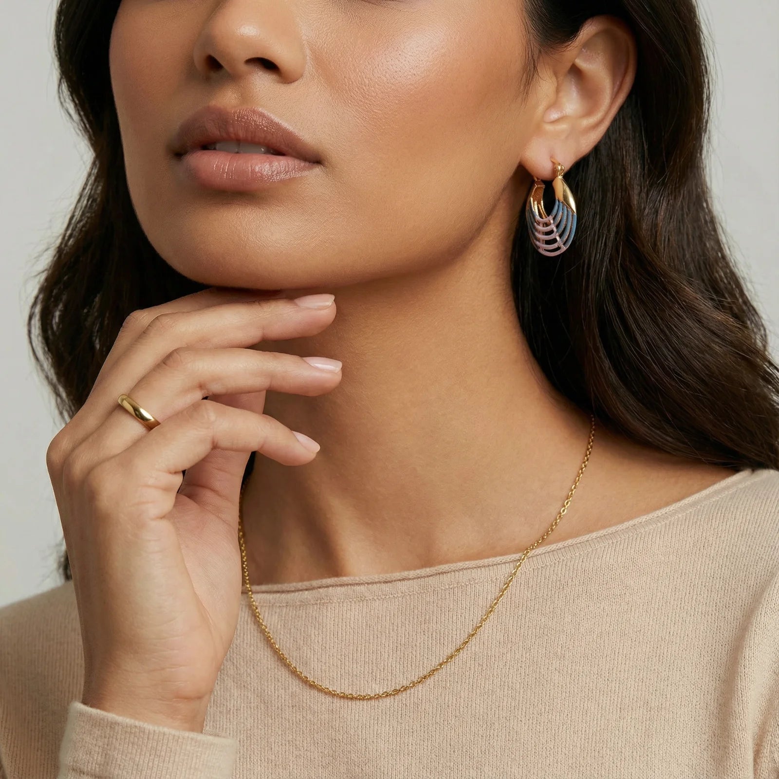 Sunrise Ripple Hoops - Starzzyco