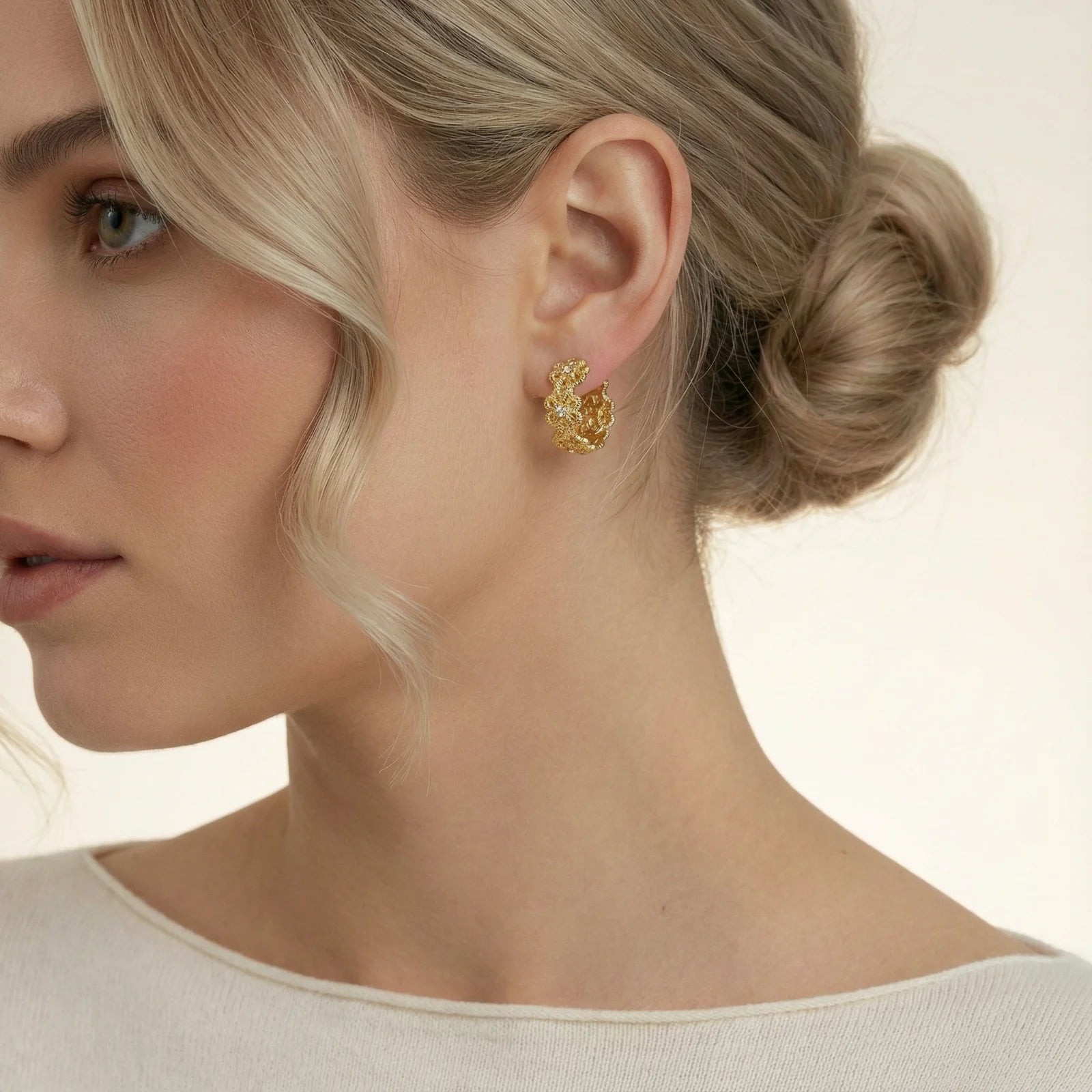 Bloom Filigree Hoops - Starzzyco
