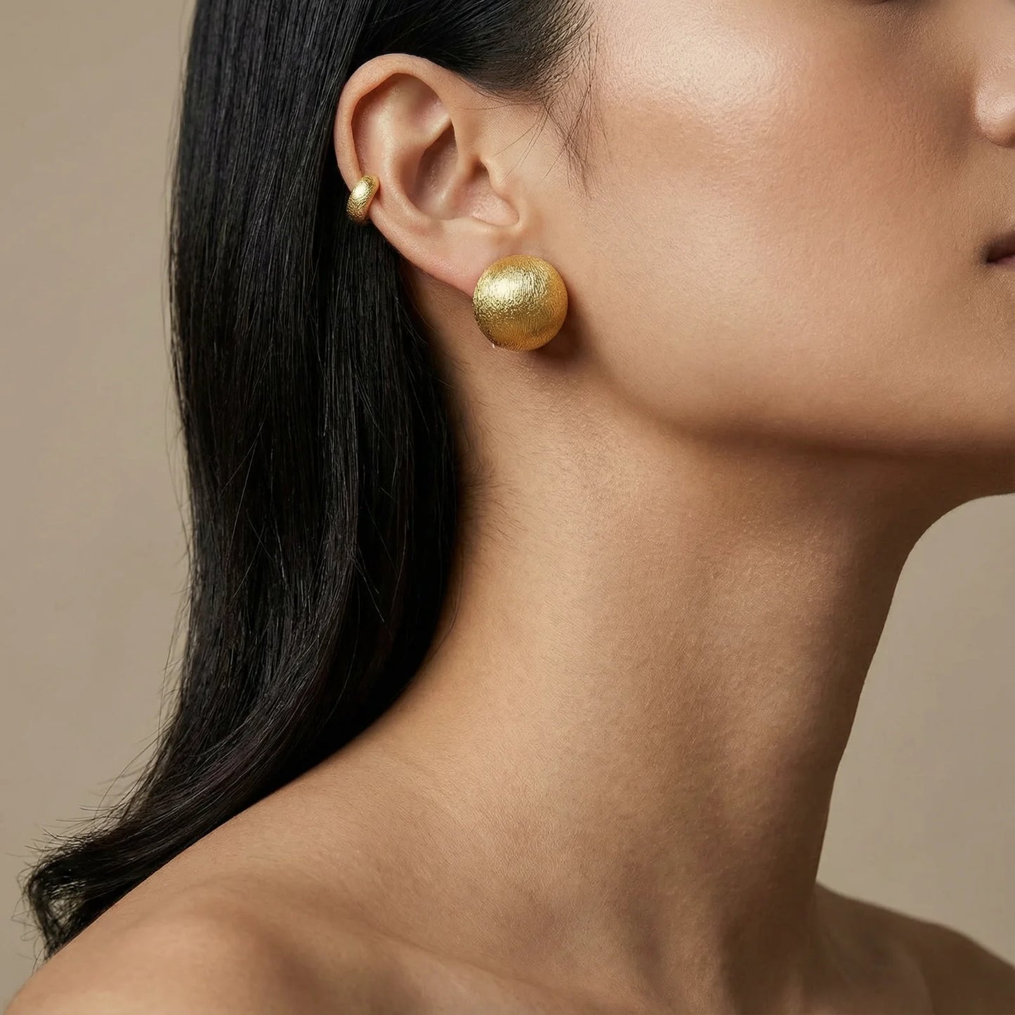 Brushed Gold Dome Clips - Starzzyco