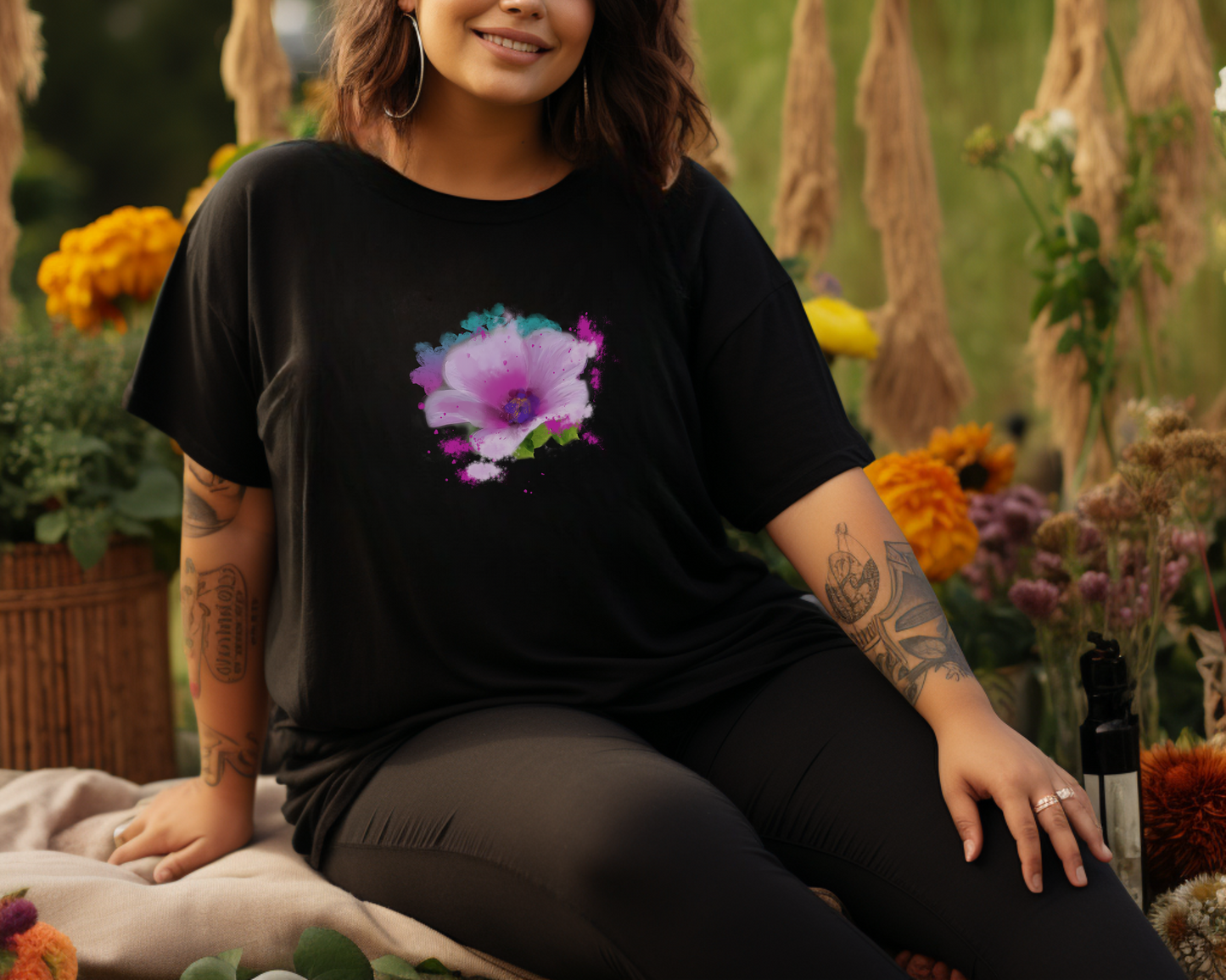 Light Pink Floral Bloom | Unisex Graphic Tee | Other Colors Available - Starzzyco