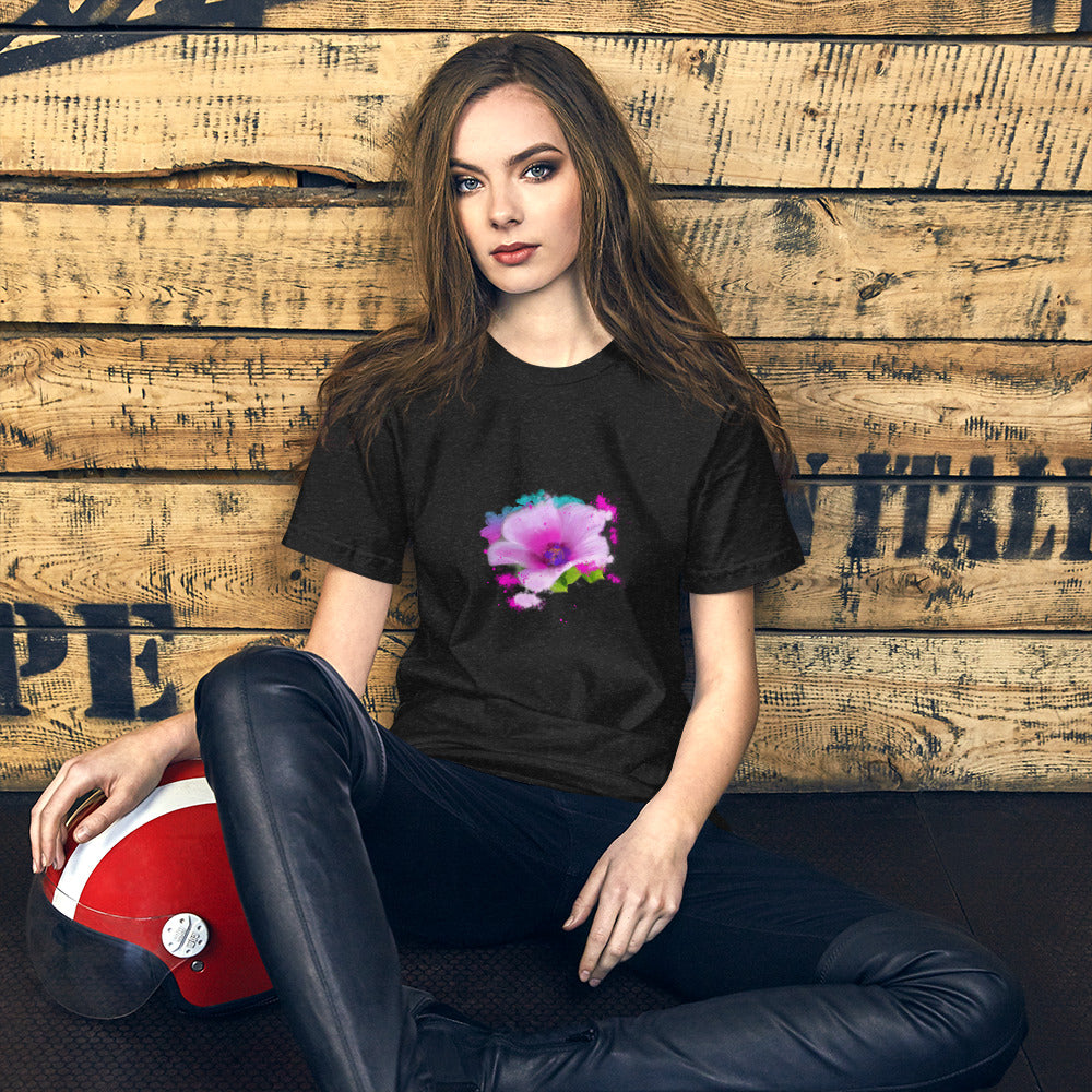 Unisex T-shirt-Pink Floral Bloom - Starzzyco