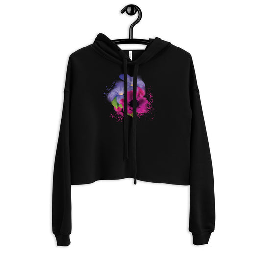 Flower Garden Purple Crop Hoodie - Starzzyco