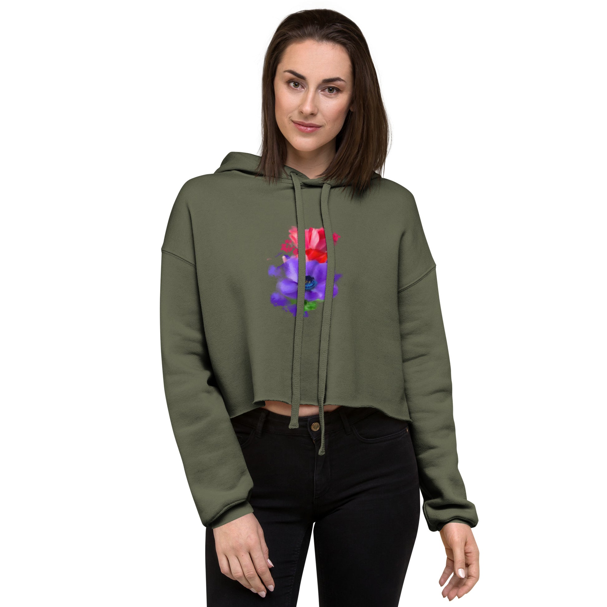 Flower Bundle Crop Hoodie - Starzzyco