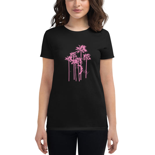 Pink Palms t-shirt - Starzzyco