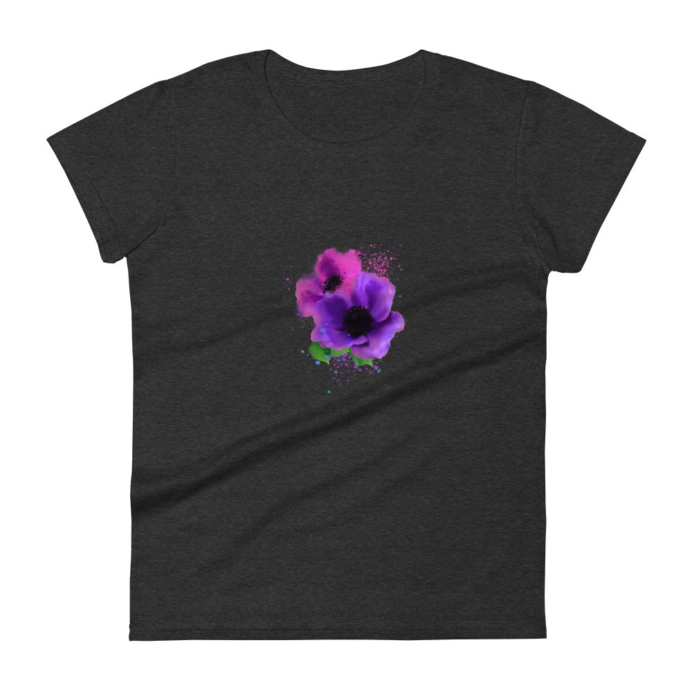 Pink Purple Painted Flower Tee - Starzzyco