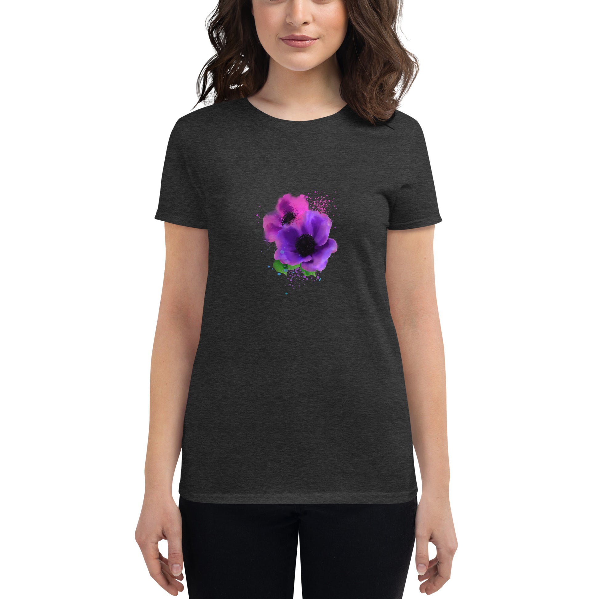 Pink Purple Painted Flower Tee - Starzzyco