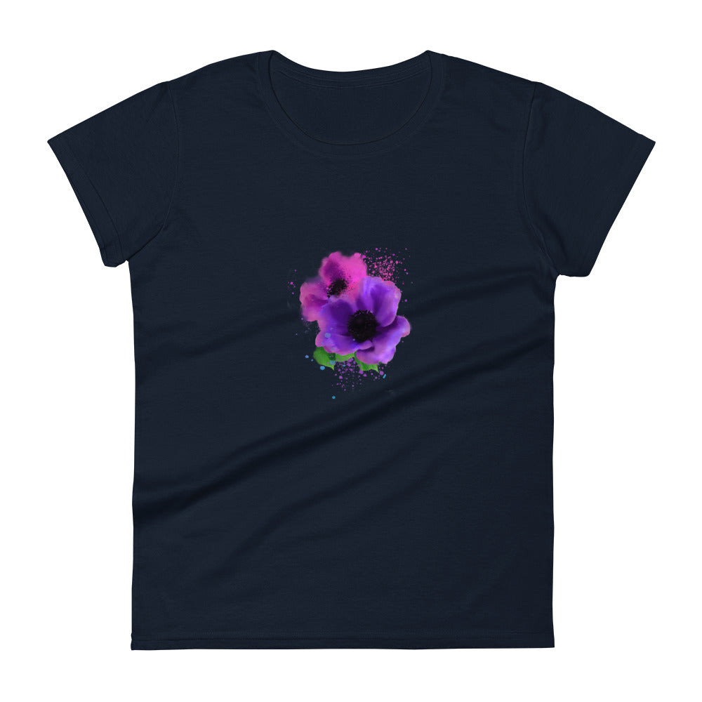 Pink Purple Painted Flower Tee - Starzzyco