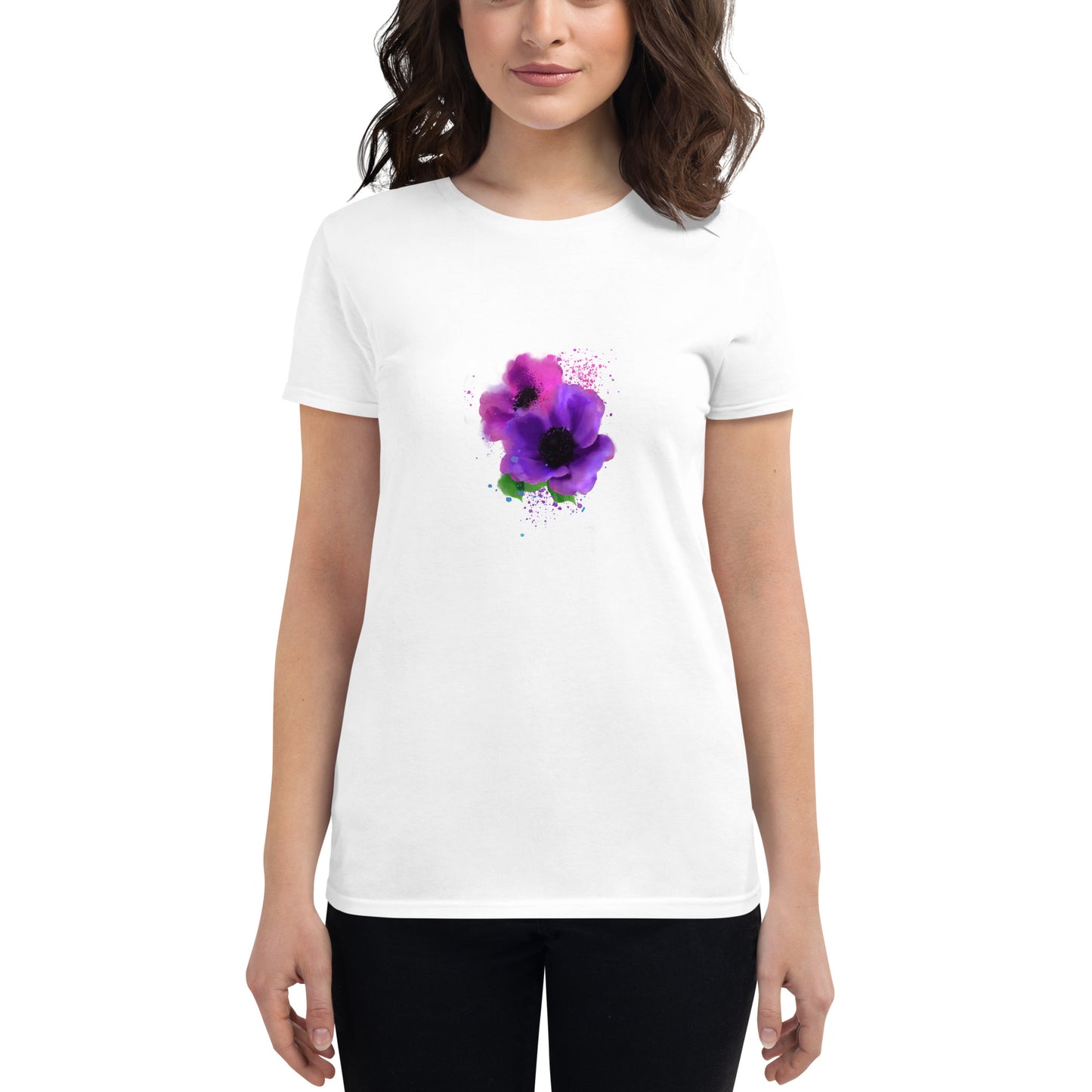 Pink Purple Painted Flower Tee - Starzzyco