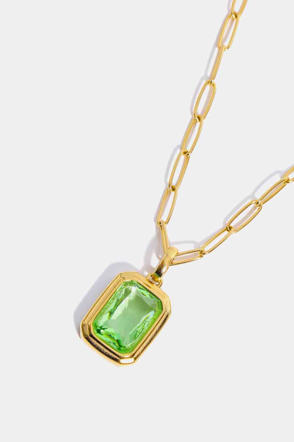 Zircon 18K Gold-Plated Geometrical Shape Pendant Necklace - Starzzyco