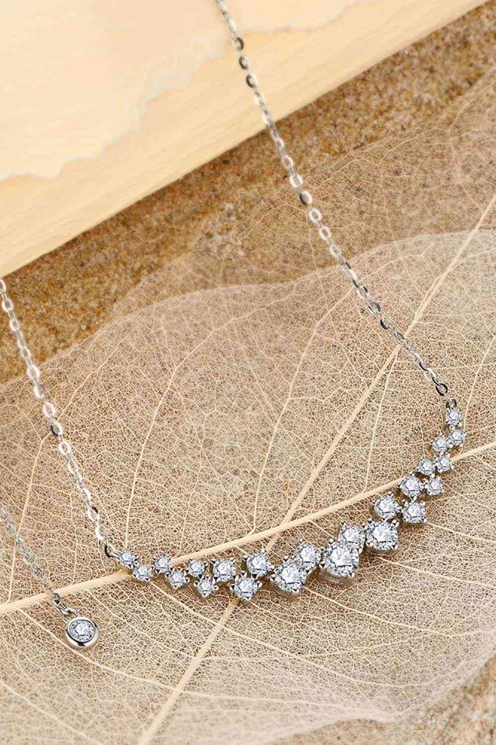 1.64 Carat Moissanite 925 Sterling Silver Necklace - Starzzyco