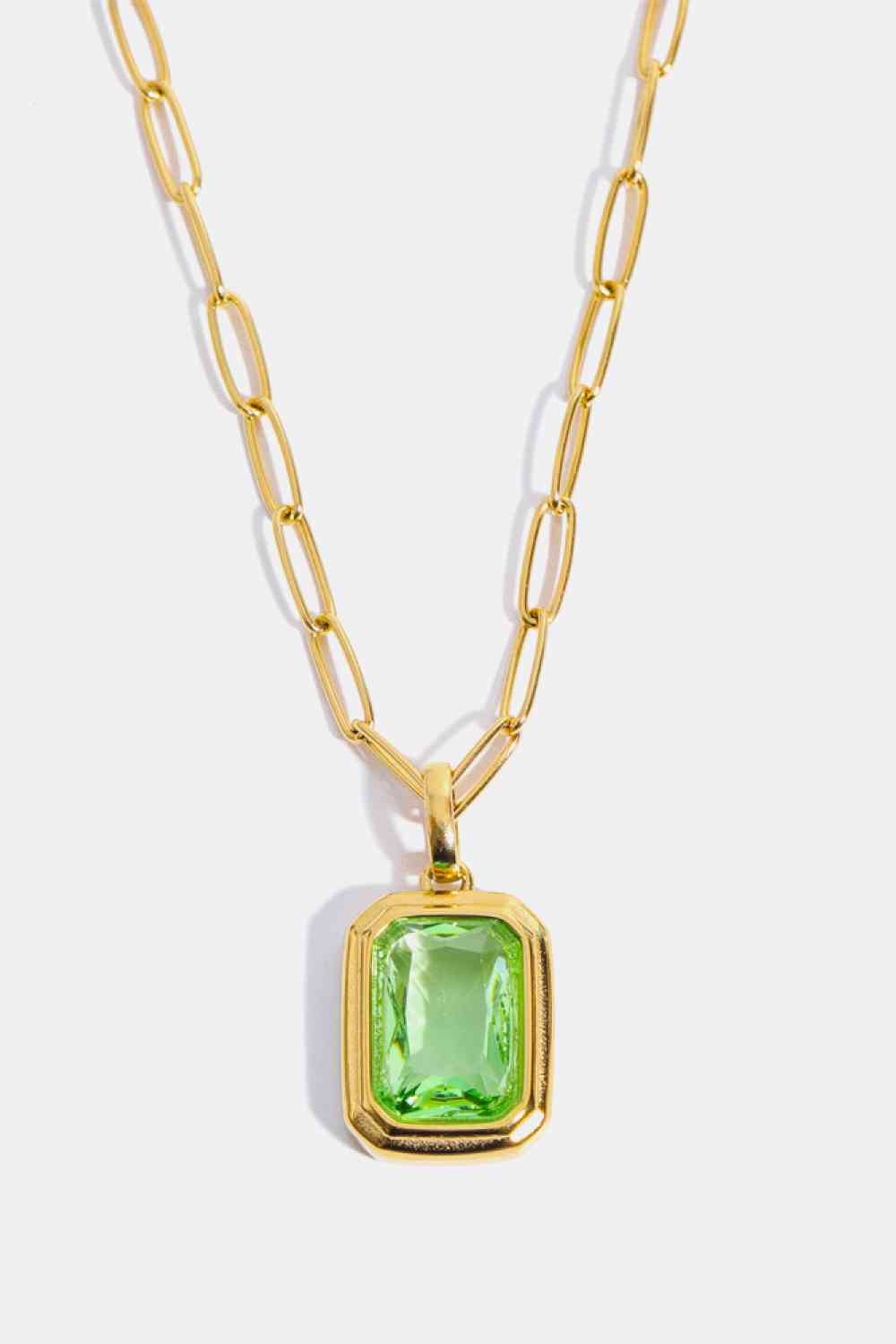 Zircon 18K Gold-Plated Geometrical Shape Pendant Necklace - Starzzyco