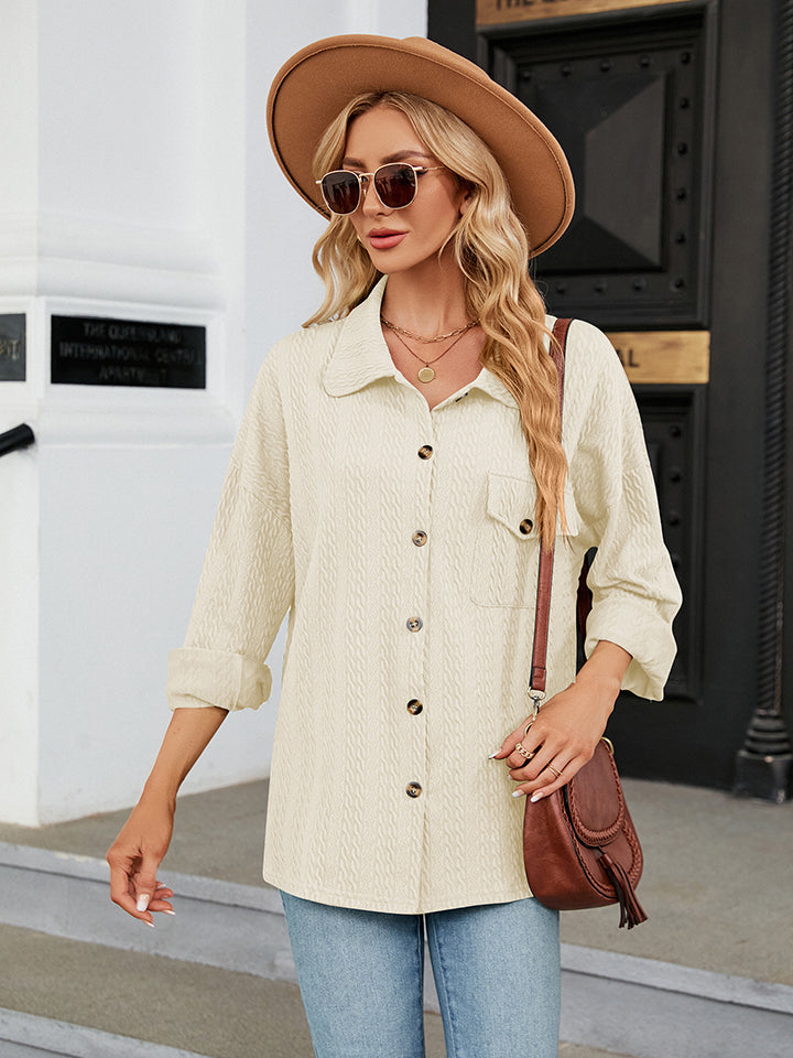 Collared Neck Buttoned Shirt - Starzzyco