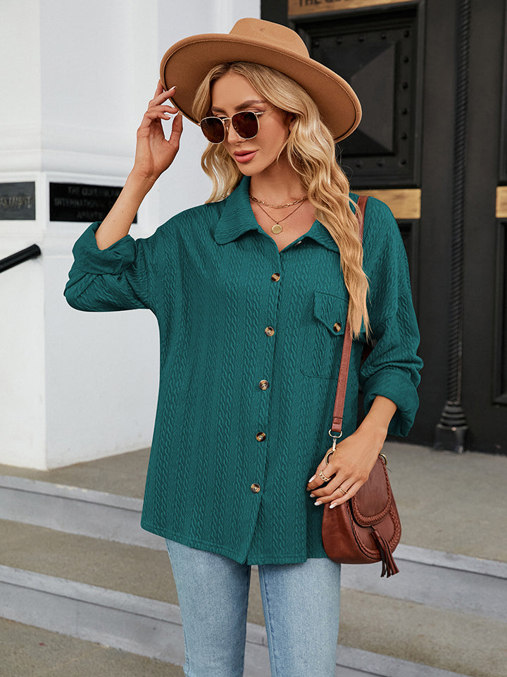 Collared Neck Buttoned Shirt - Starzzyco