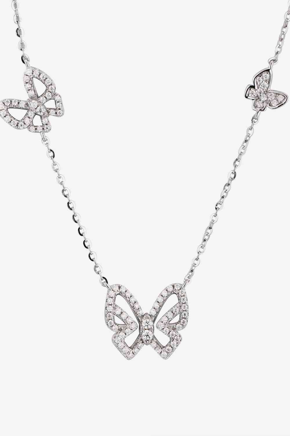 Moissanite Butterfly Shape Necklace - Starzzyco